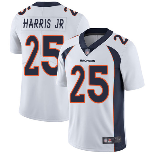 Men Denver Broncos #25 Chris Harris Jr White Vapor Untouchable Limited Player Football NFL Jersey